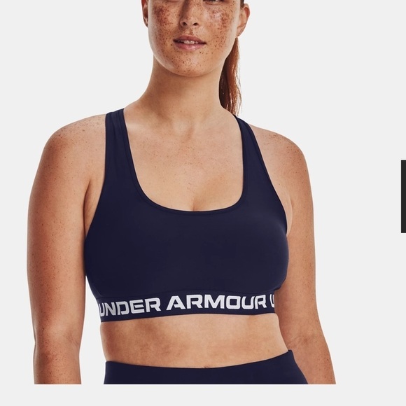 UA Under Armour cross back Mid Bra New Compression New size m - Picture 3 of 5